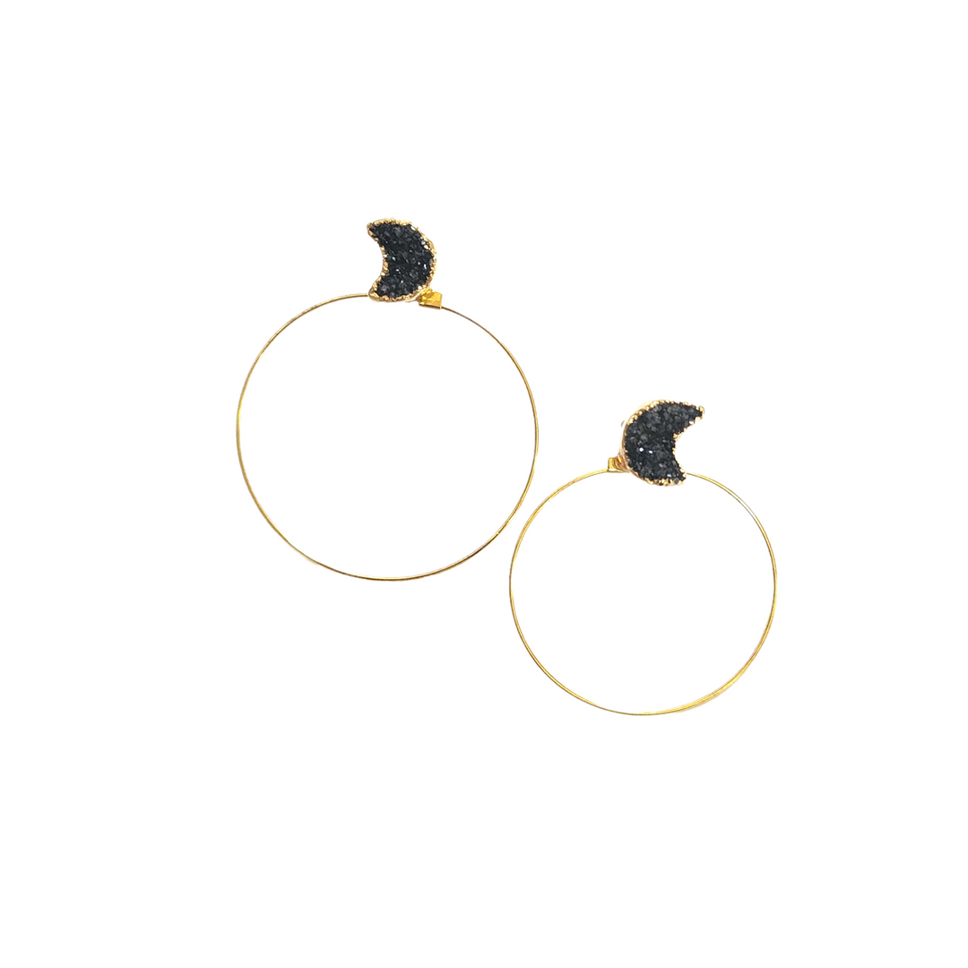 The Conney Druzy Hoop Earring Collection