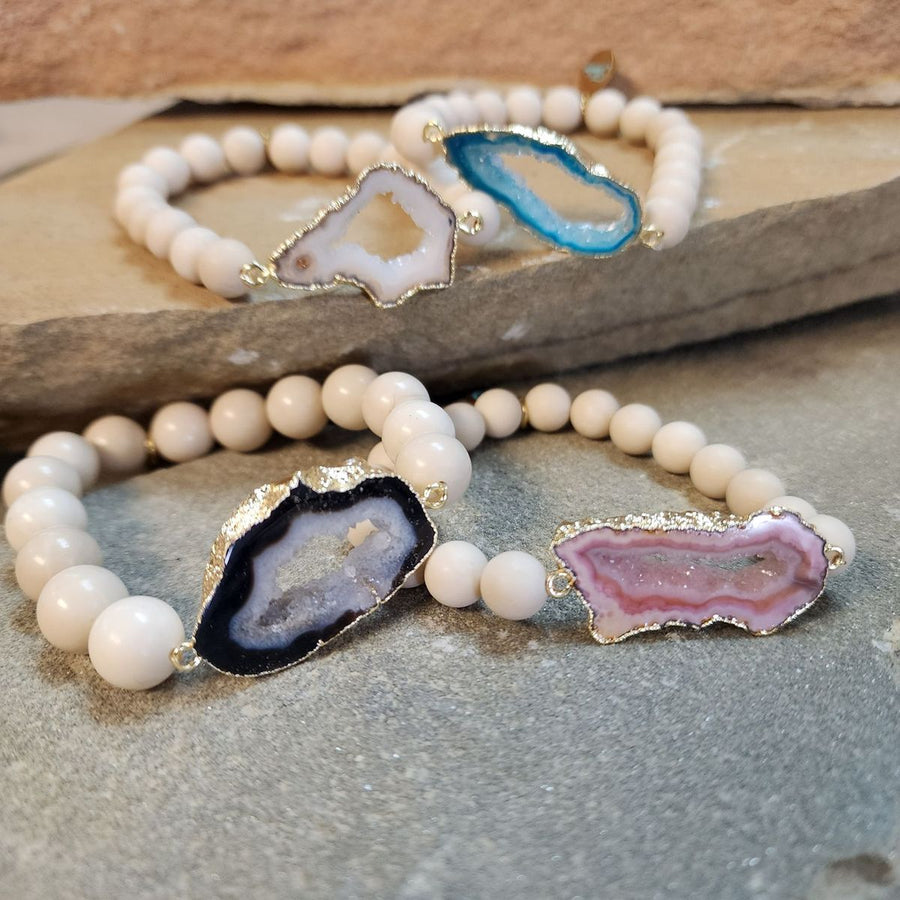The Gina Druzy Riverstone Bracelet Collection
