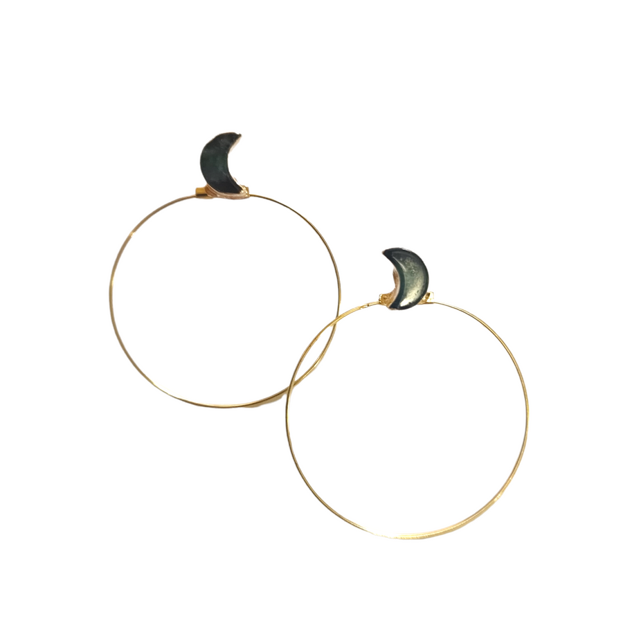 The Conney Druzy Post Hoop Earring Collection