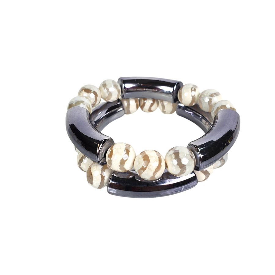 The Ezra Tibetan Agate Bracelet Collection