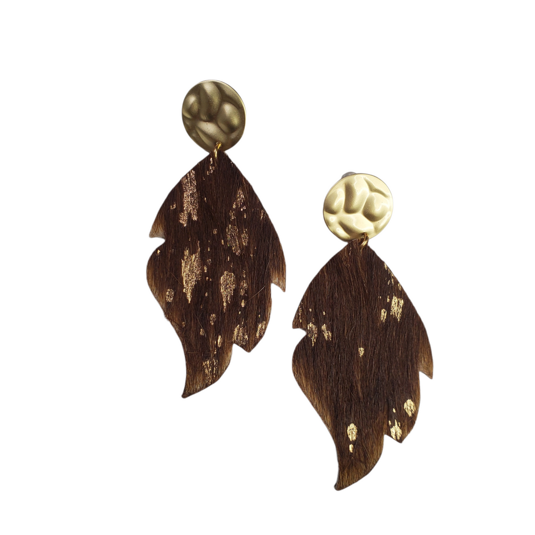 The Charlene Leather Flame Earring Collection