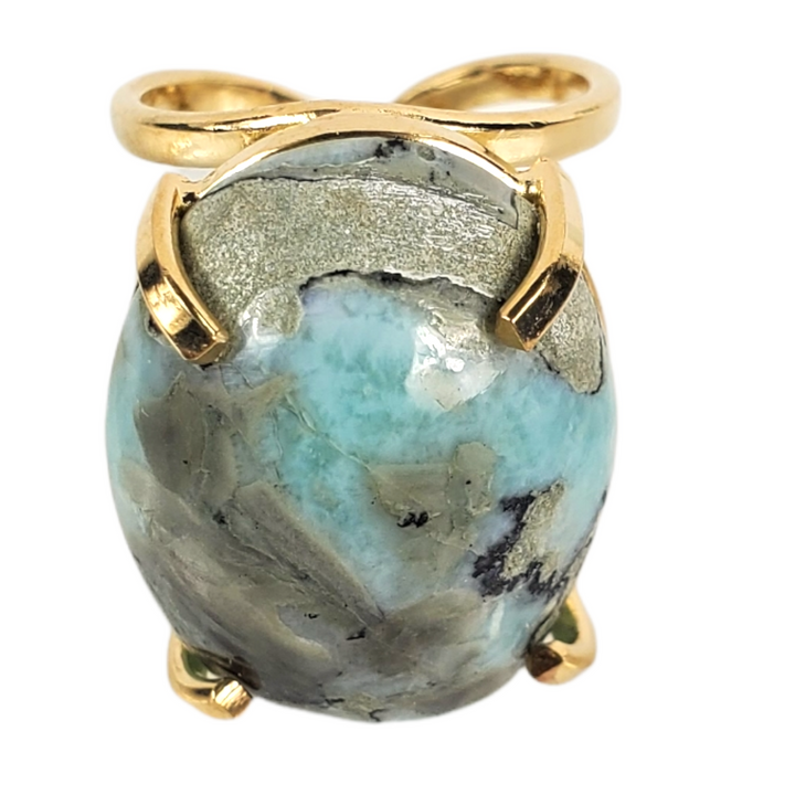 The Genesis Larimar Ring Collection