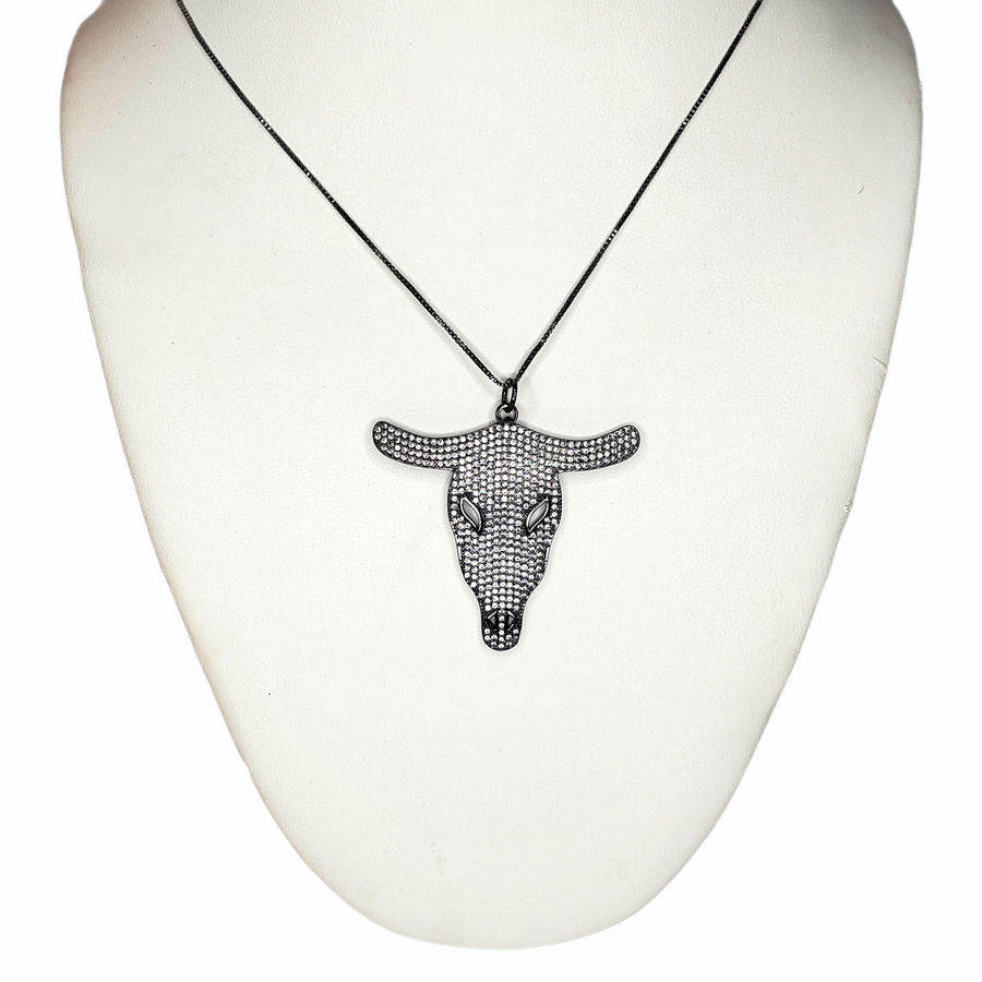 The Ginger Pave Steer Head Necklace Collection