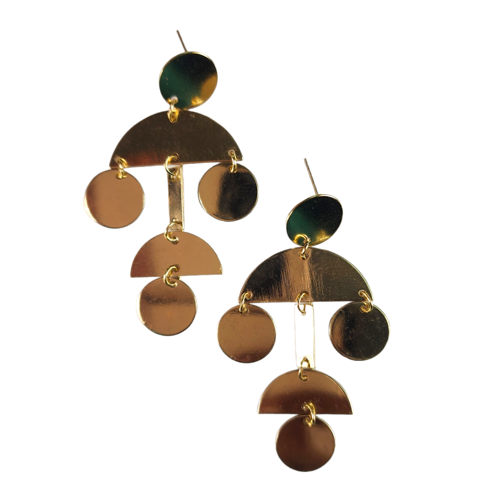 The Lynette Gold Geometric Earring Collection