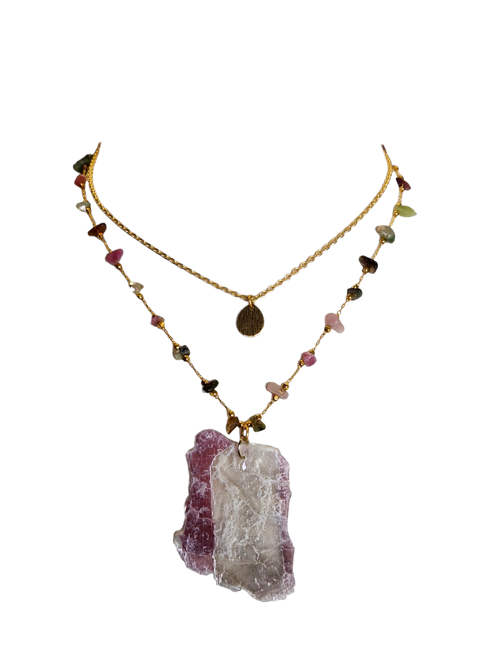 The Micah Layered Tourmaline Necklace Collection