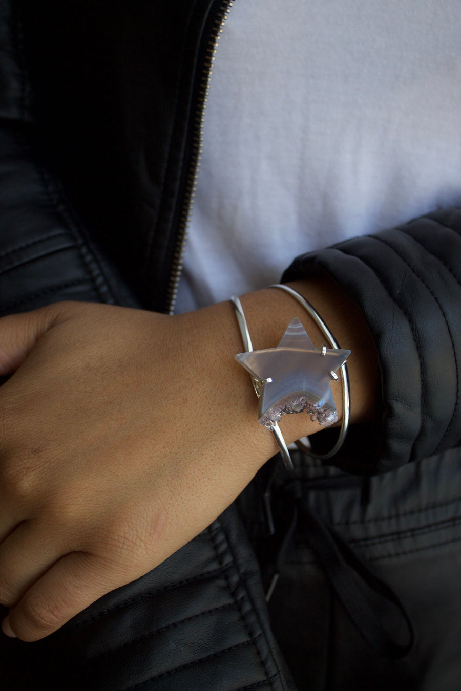 The Sasha Star Amethyst Stalactite Cuff Collection